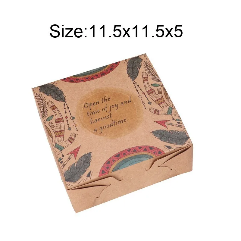 20 шт крафт-бумажная Подарочная коробка цветы Фламинго Павлин коричневая бумажная упаковка для пищевых продуктов для конфет и печенья бумажные подарочные коробки свадебные любимые