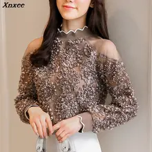 Coffee rose white women top 2019 Fashion Blouses Shirts autumn Spring long Sleeve Cold Shoulder Tops Causal Pleated Blusas Xnxee yellow pleated design plain cold shoulder long sleeves blouses