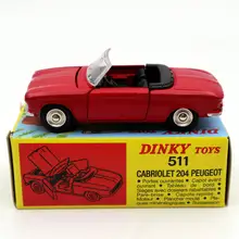 Atlas 1:43 Dinky Toys 511 Cabriolet 204 peugeot Red литье под давлением модели автомобилей Ограниченная серия Коллекция