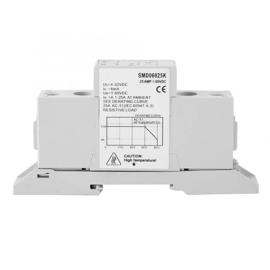 1 60VDC 25A DSMD100015S DC управление Однофазное DIN рейка твердотельное реле Модуль и