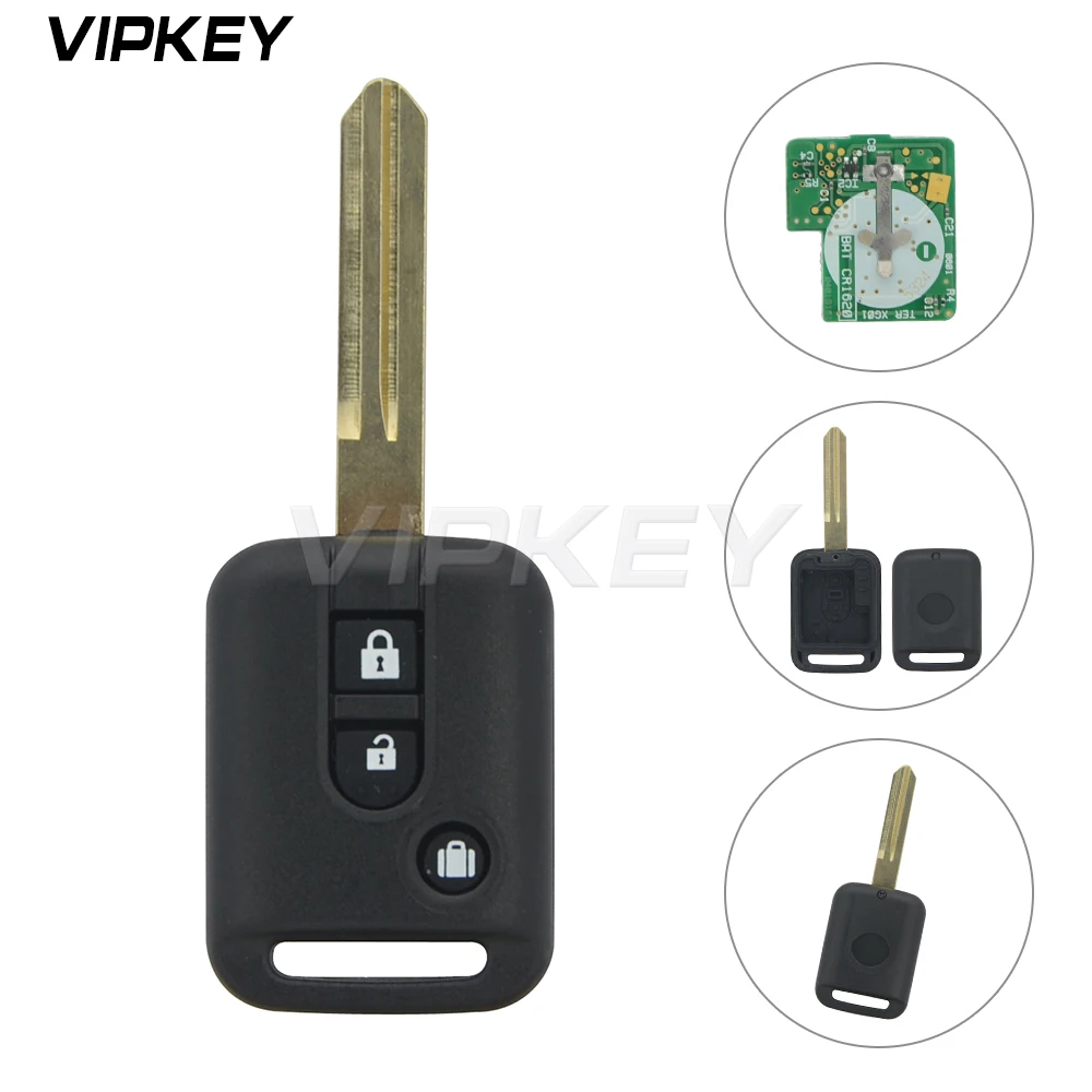 Remotekey 3 кнопки 315 МГц без чипа NSN14 лезвие для Nissan Micra Navara Almera Qashqai Patrol X-trail авто ключ