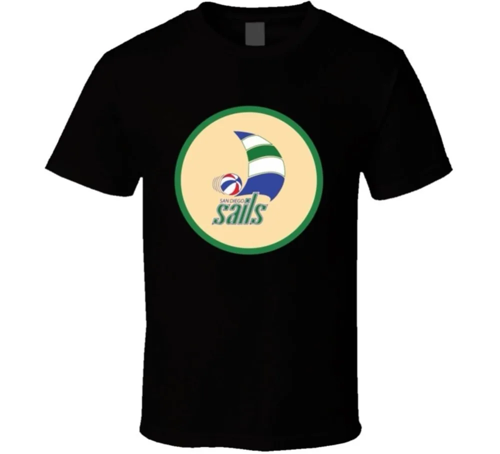 New Fashion Style Design T Shirt San Diego Sails ABA Retro Basketballs shirt Letter men Casual White T-shirt Custom | Мужская одежда