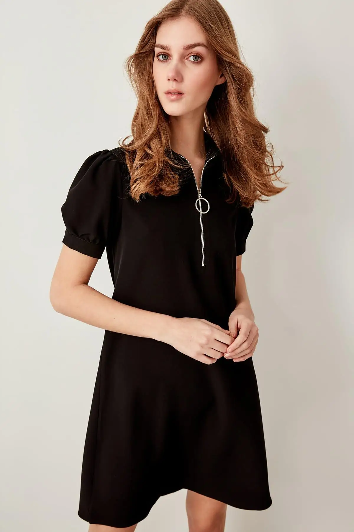 Trendyol Black Zipper Dress TWOSS19LJ0119in Dresses from Women's