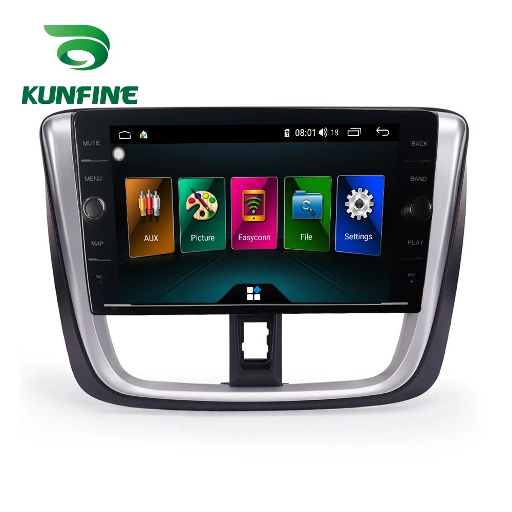 Cheap Octa Core ROM 64GB Android 8.1 Car DVD GPS Navigation Player Deckless Car Stereo For Toyota Vios 2017 Radio Headunit Device 1