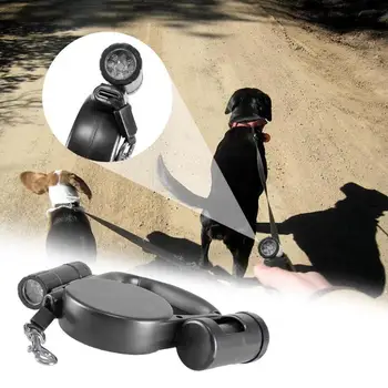 

Automatic Retractable Dog Leash Belt for Pets Walking Traction Rope with Led Light Garbage Bag Carrier Dog Lead Leash