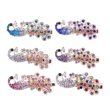 6 шт Павлин Стразы заколки для волос аксессуары для волос для женщин невесты подружки невесты