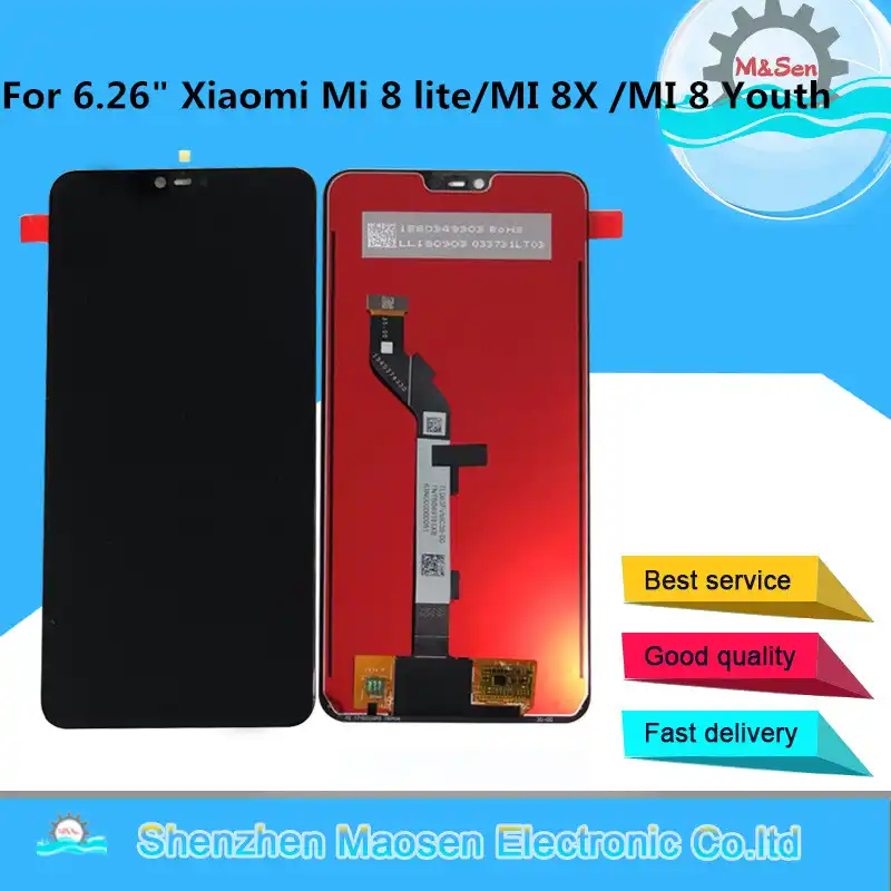 LCD DISPLAY XIAOMI MI8 MI 8 LITE NERO 6.26 TOUCH SCREEN VETRO SCHERMO MONITOR