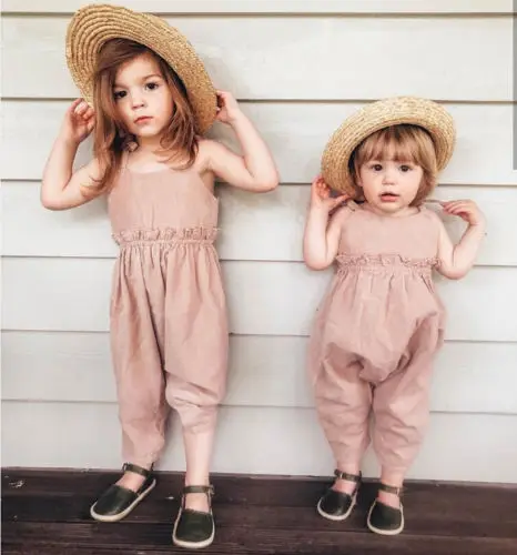 

Toddler Baby Girl Solid Clothes Sleeveless Jumpsuit Romper Outfits