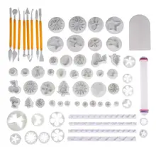 68 шт Набор форм для выпечки Fondant(сахарная) фигурный нож для торта с изображениями цветов и животных, торт кухонные Инструменты для декорирования сахарные печенья Форма для выпечки бисквита