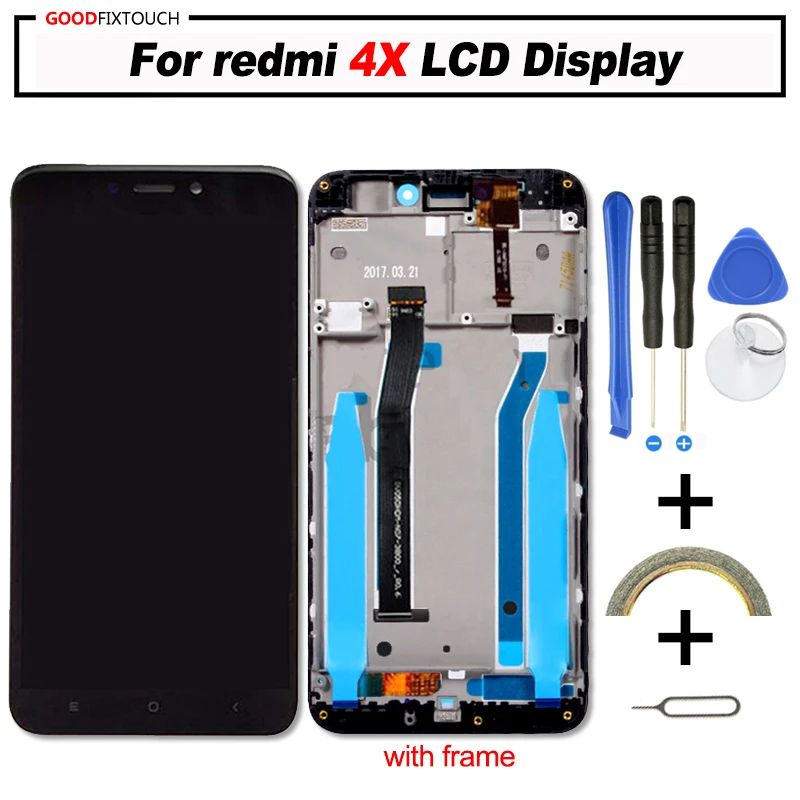 Для xiaomi redmi 4x ЖК дисплей дигитайзер с сенсорным экраном Панель в сборе запасные