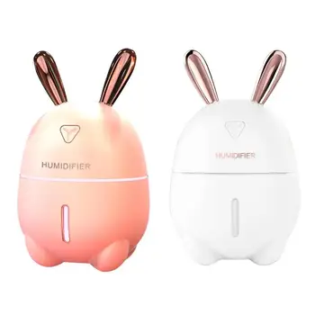 

300ML USB Essential Oil Diffuser Ultrasonic Air Humidifier For Home Office Cartoon Rabbit LED Light Lamp Car Air Purifier New