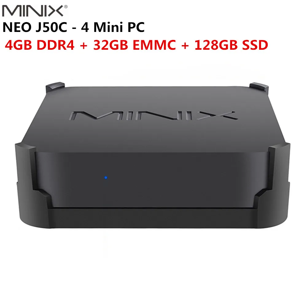 Minix NEO J50C 4 мини ПК Intel Близнецы озеро Pentium J5005 Гб DDR4 + 32 GB EMMC 128 SSD 1000 Мбит/с BT4.1 Windows 10