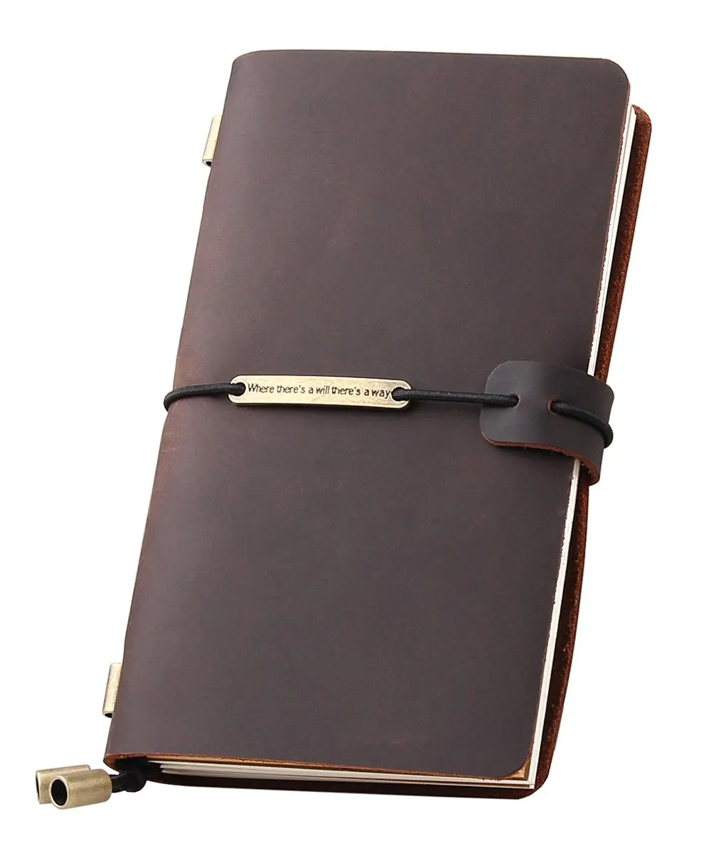 Винтажный подарок из воловьей кожи Handmad Notebook натуральной с ремонтом резины для