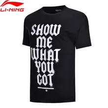 Li-Ning мужские баскетбольные Джерси BAD FIVE дышащие хлопковые свободные подходят Топы подкладка удобные спортивные футболки футболка AHSN059 MTS2808