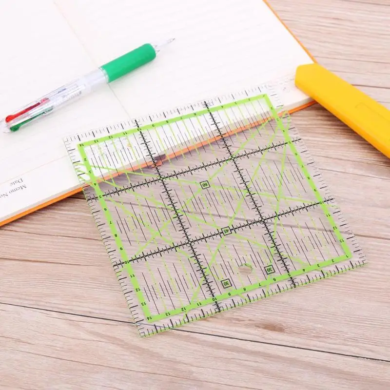 

Square Patchwork Feet Tailor Yardstick Cloth Cutting Rulers DIY Sewing Tool