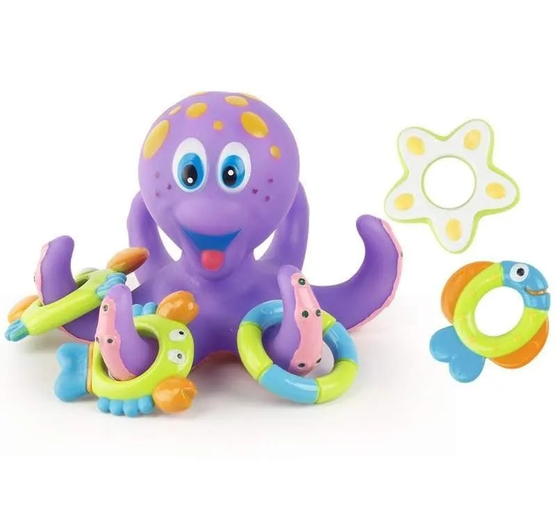 

ZH Octopus Circling Small Octopus Children Bath Toys Puzzle Baby Playing Toys