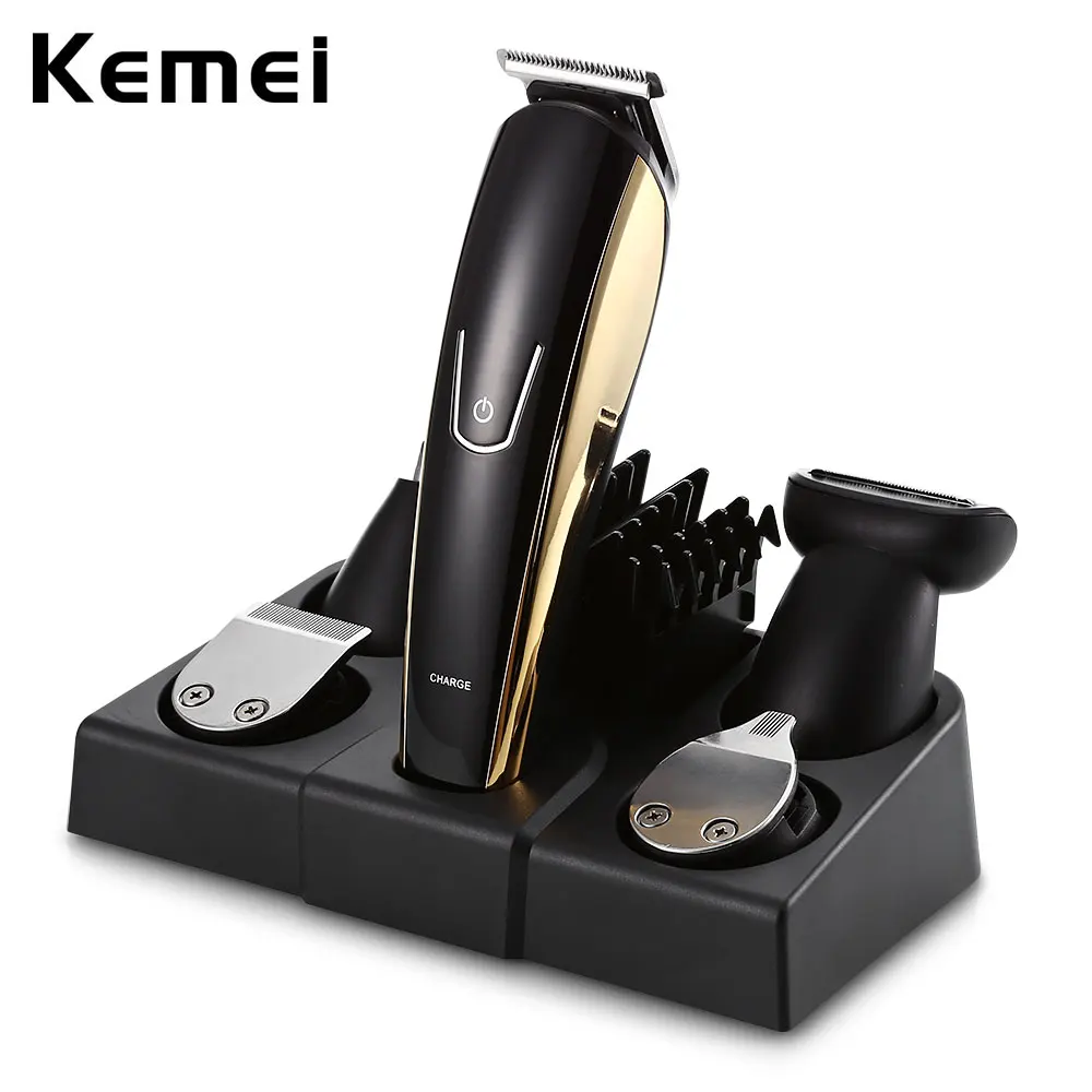 

Kemei KM - 526 5 In 1 Electric Hair Trimmer Washable USB Rechargeable Hair Nose Clipper Removable Trimming Blades Beard Shaver
