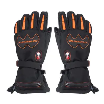 

Temperature Control Electric Heated Gloves Warm Hand Five Fingers Heating Thick Waterproof Windproof Ski Snowboard Gloves EUplug