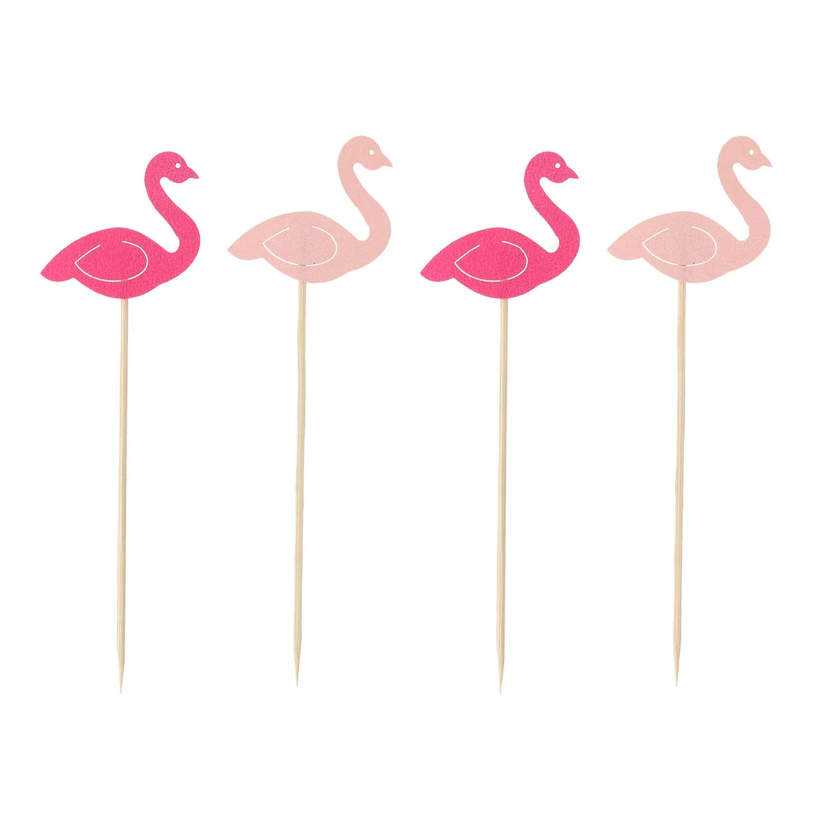 100 Pcs Flamingo Cake Topper Chic Dessert Topper Cake Picks Cupcake Decoration For Baby Shower Dessert Decoration Birthday Party