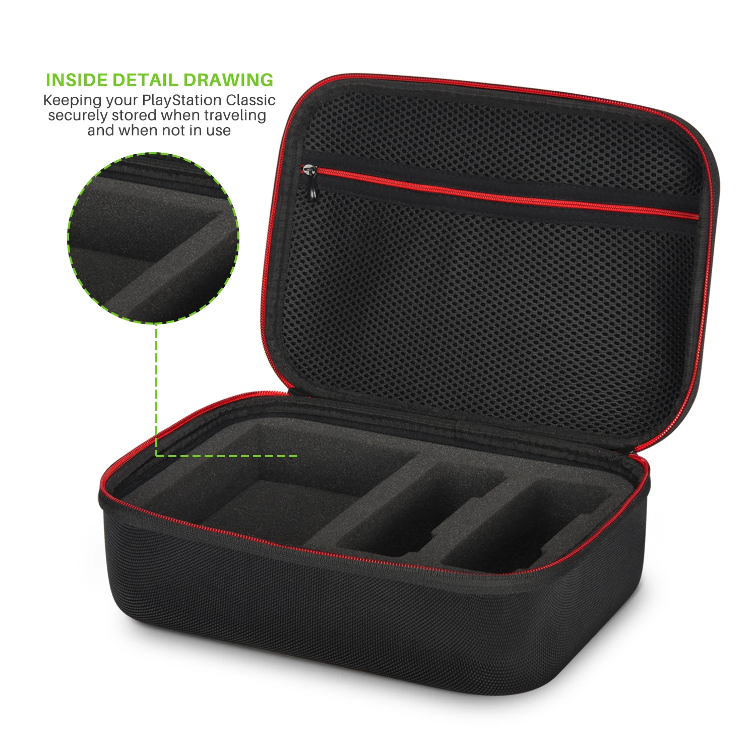 case for PlayStation Classic Console Hard Travel Carrying Case for PS Mini Console two Controllers and Other Accessories 2018