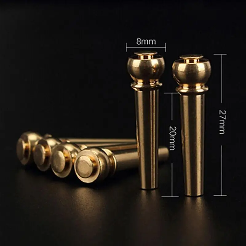 

4Pcs Brass Guitar Bridge Pins Standard Acoustic Guitar Replacement Parts for Taylor Martin Yamaha Fender Guitar Accessories