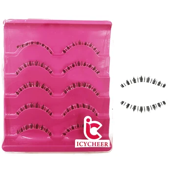 

ICYCHEER 5 Pairs Handmade False Eyelashes Makeup Under Bottom Fake Eyelashes Thick Eye Lashes Kit