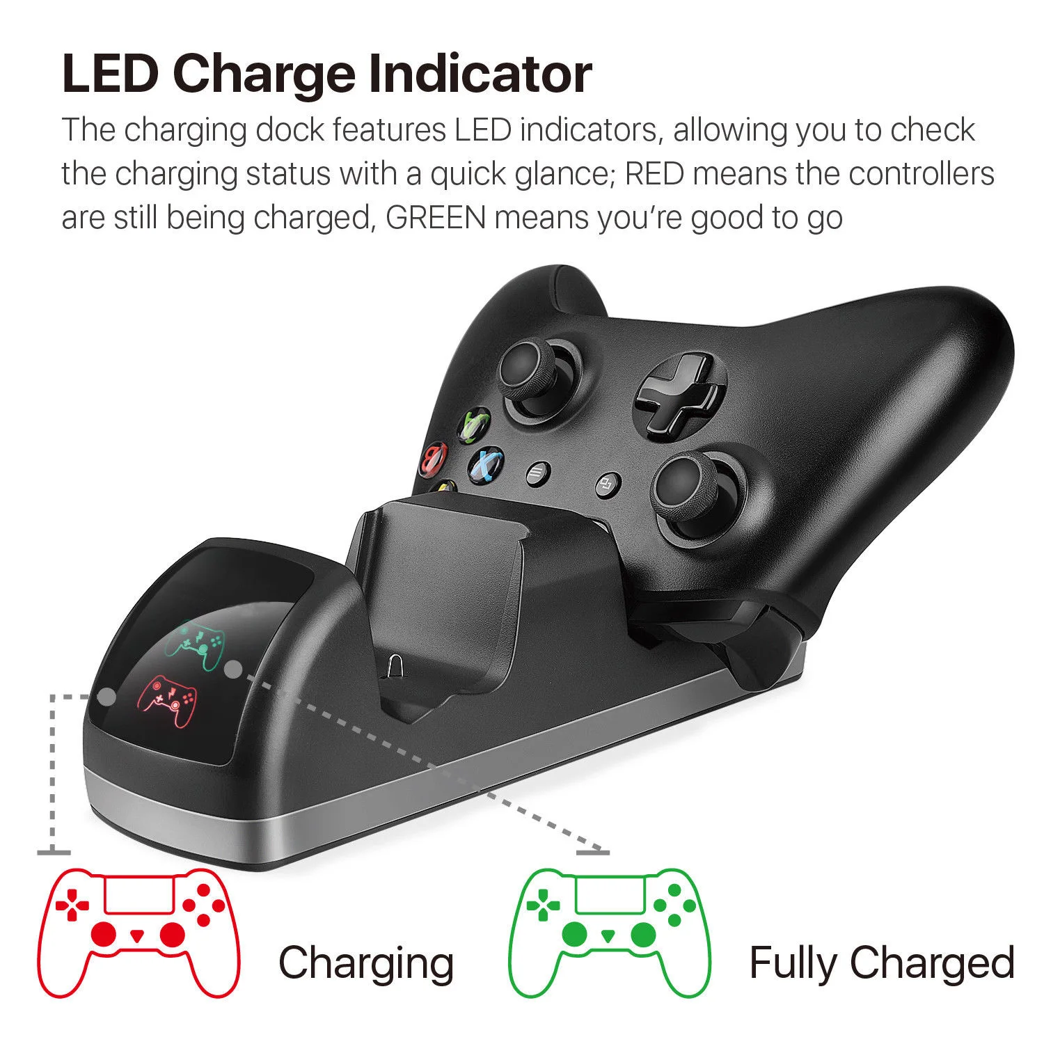 Billige OSTENT Dual Dock Ladegerät Ladestation + 2 Akku für Xbox One S X Controller