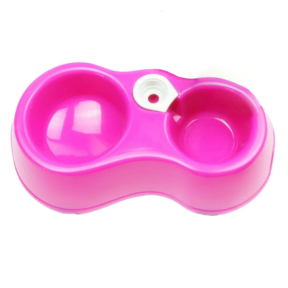 

Hot sale-New Pet Dog Puppy Cat Automatic Water Dispenser Drink Food Dish Feeding Bowl Hot Pink