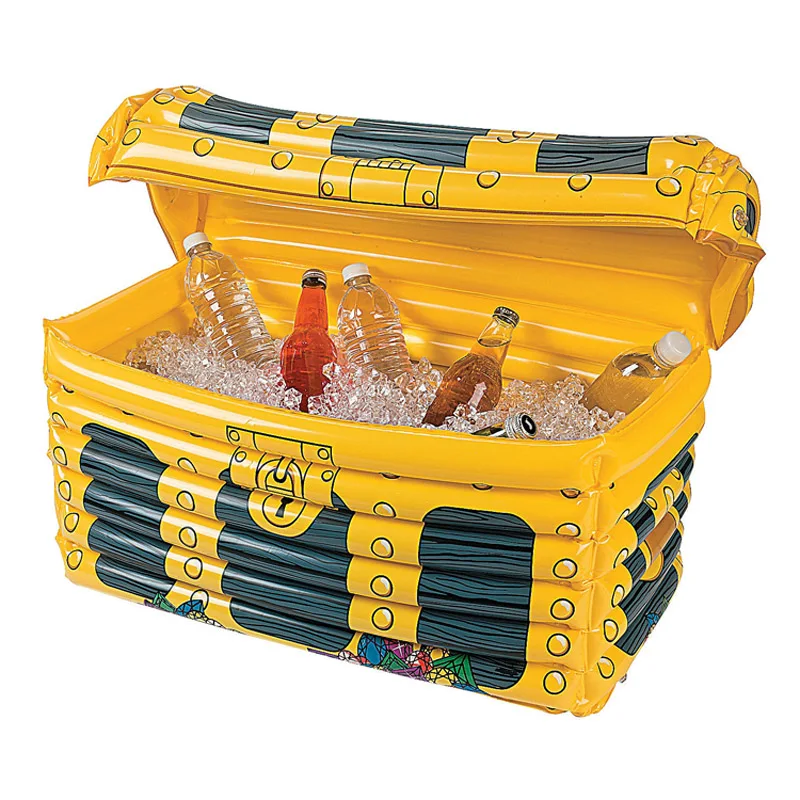 33*60*38cm Inflatable Treasure Chest Drinks Fruit Ice Bucket Pirate Jewellery Storage Summer Beach Decorations Party Favors Gift |