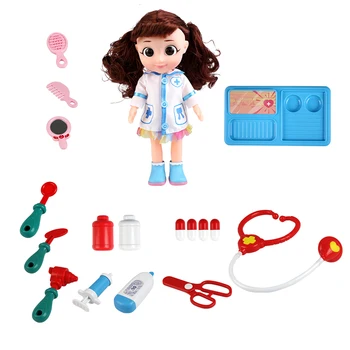

19pcs Doctor Toy Doll Simulation Doll Safety Material Simulation Toy DIY Kit Voice Learning Interest Development Plastic