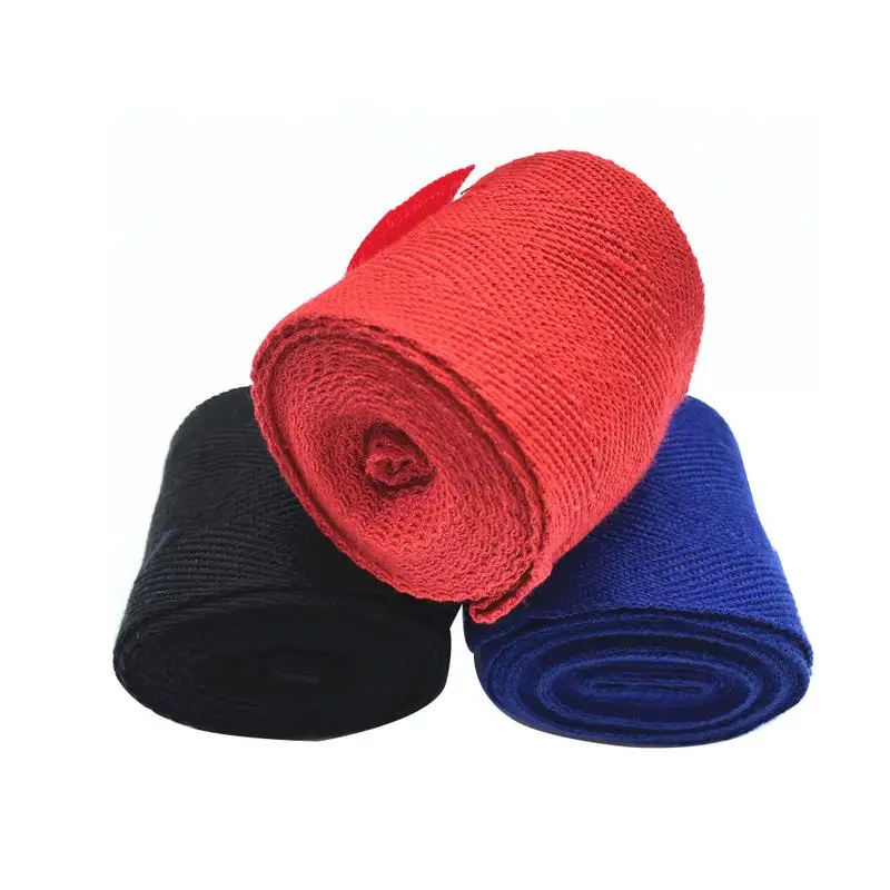 

2.5m Boxing Bandage Tied Hand Wristband Cotton Knitted Wrist Protect Boxing Kickboxing Muay Thai Handwraps Training Gloves