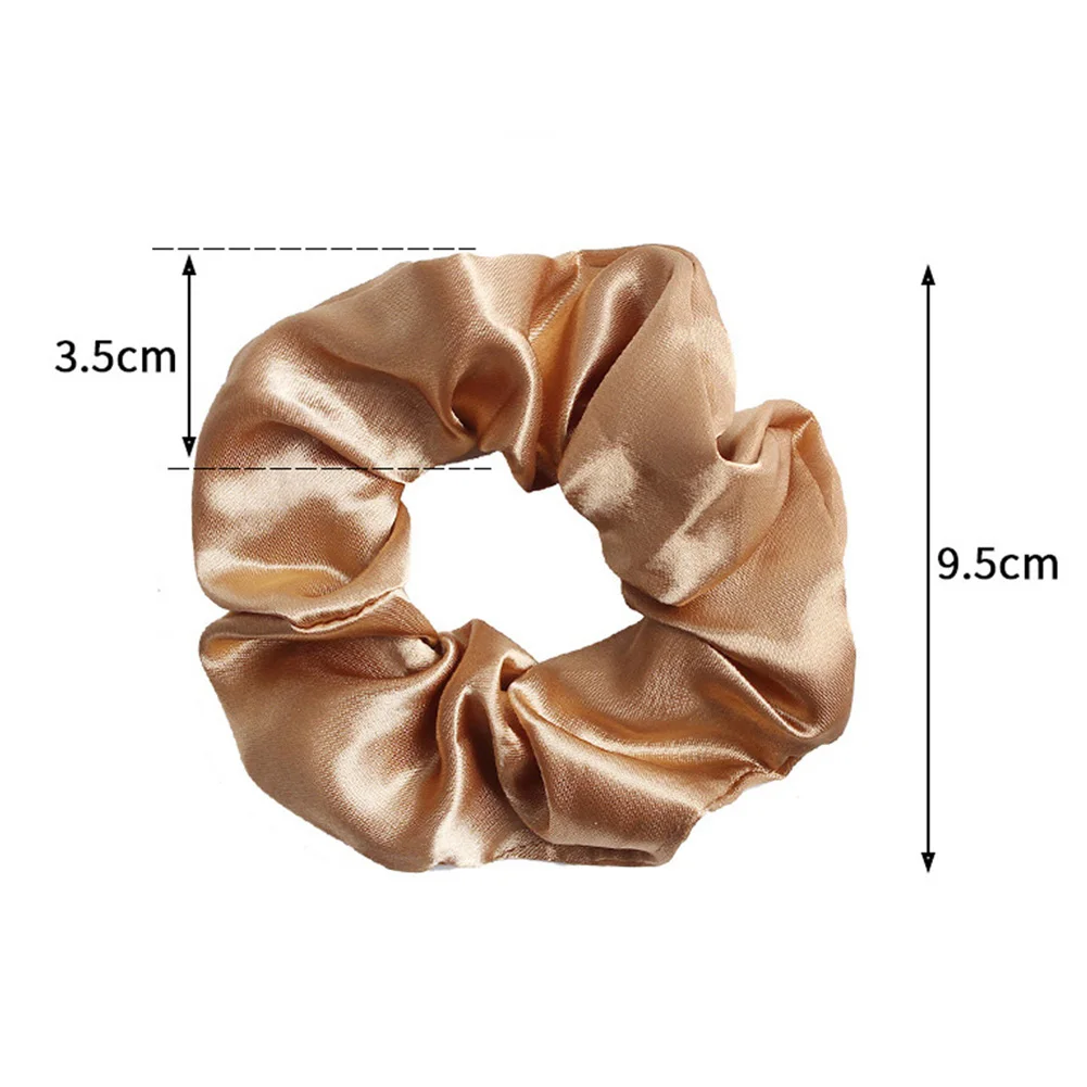 2019 Sweet Silky Satin Hair Rope Ties Scrunchies Women Elegant Elastic Hair Bands Solid Color Girls Rope Rings Hair Accessories