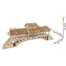 Nulong лазерная резка 3D деревянная головоломка 3D деревянная головоломка набор для сборки по дереву покрытые мосты с 93 деталями