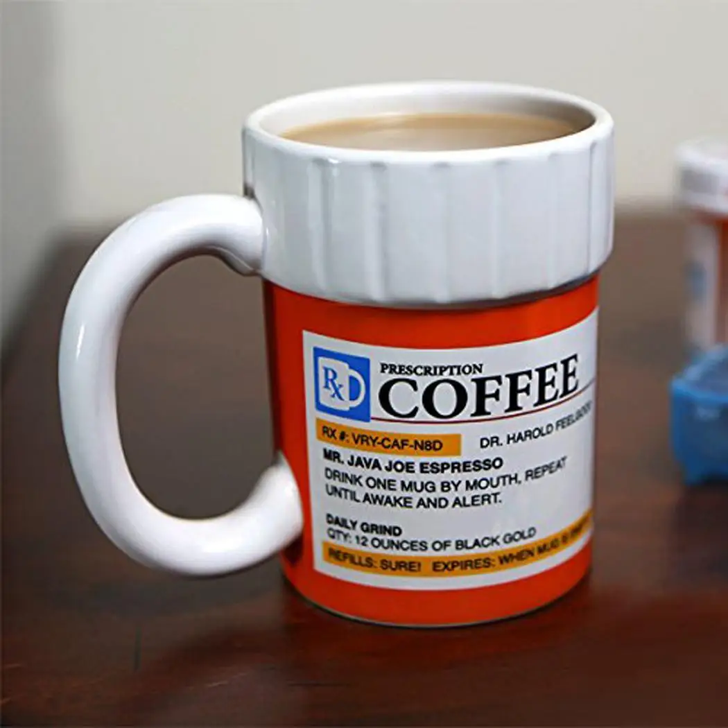 Creative Pill Bottle Coffee Cup Ceramics Mug With Handle Made ceramics