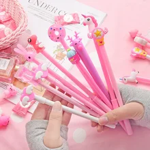1 шт. милая розовая Нежная девочка 0,5 мм черные чернила пластиковая гелевая ручка для письма Kawaii милые офисные школьные принадлежности канцелярские принадлежности