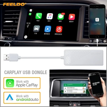 

FEELDO 1Set USB DONGLE Work With Apple iOS CarPlay Android Auto For Car Android System Headunit Navigation Player#5926
