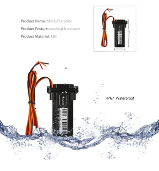 

Mini Car-Styling Waterproof Built-in Battery GSM GPS Tracker Locator For Motorcycle Vehicle Tracking Device XM-42