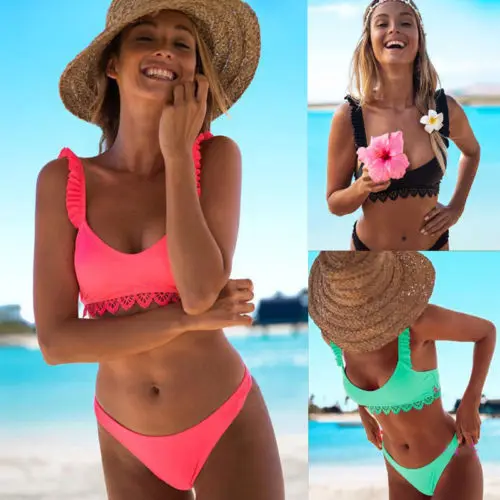 

Two Pieces Sexy Womens Bikini Set Push-Up Bandage Swimsuit Beachwear Swimwear Bathing Suit