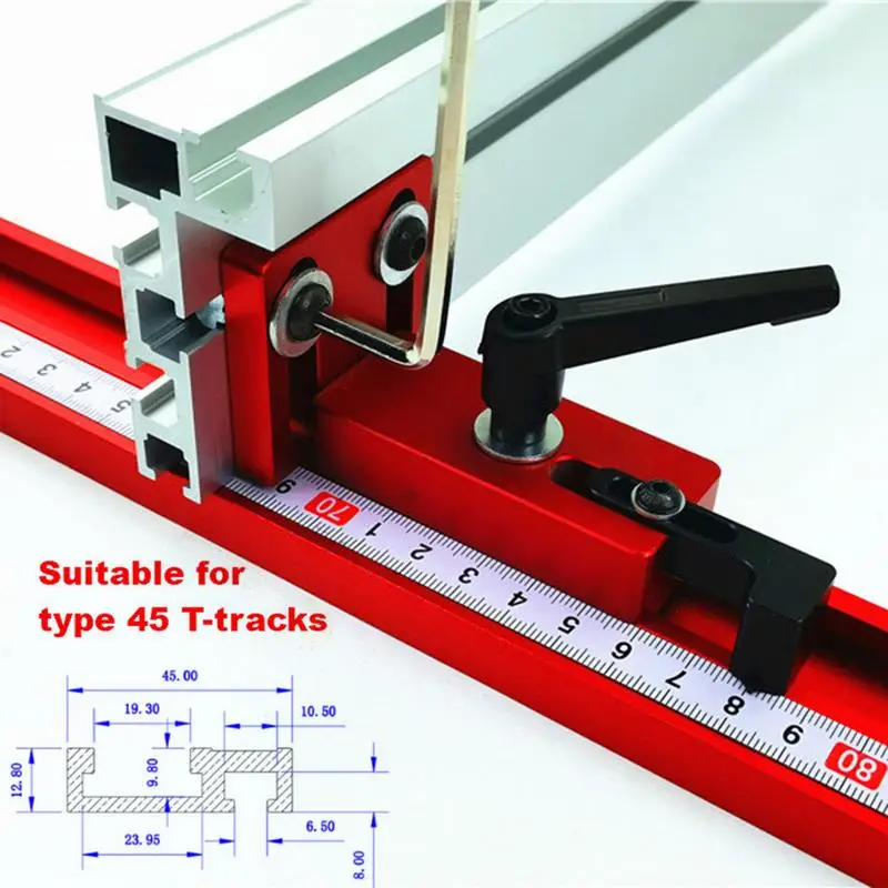 35/45 T Slot Miter Track Stop Sliding Gauge Fence коннектор Rail фиксатор желоба локатор для