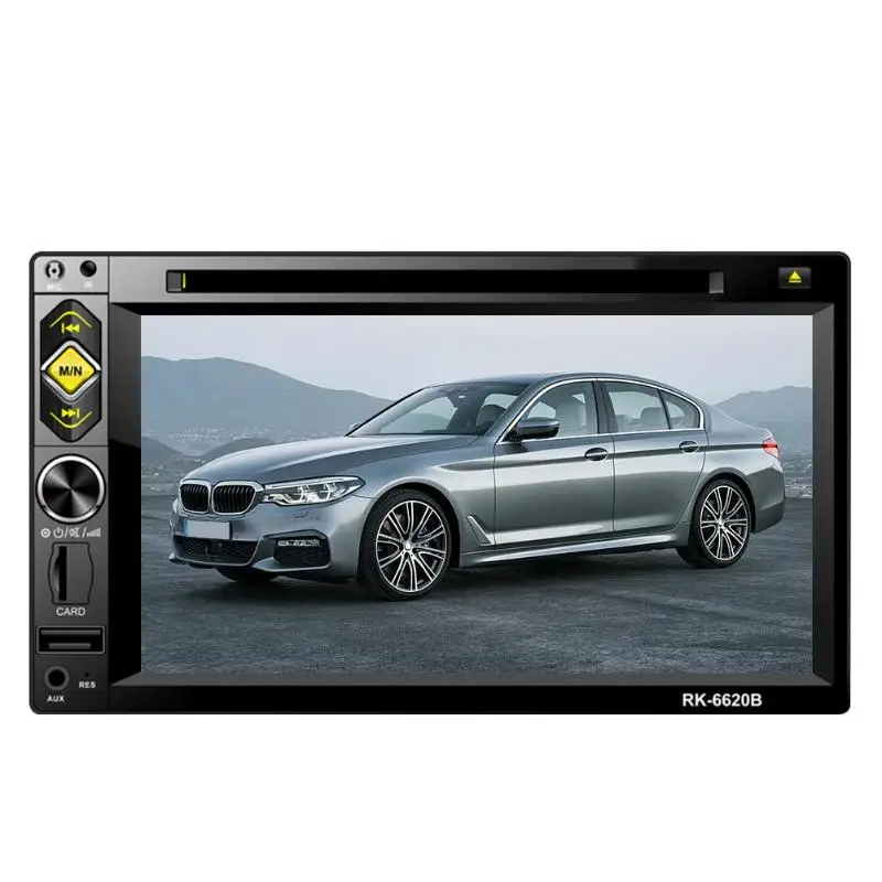 

6620B 2 Din Car DVD Player 6.2'' Touch ScreenFM Radio Player Bluetooth MP5 Player with Remote Controller Radio Stereo Head Unit
