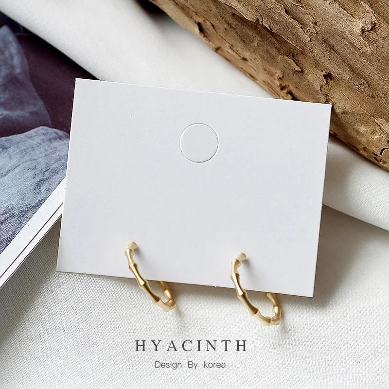 

Earrings Woman Golden American Style Concise Ear Nail C Form Bamboo Joint Semi-circle Trendsetter Earring