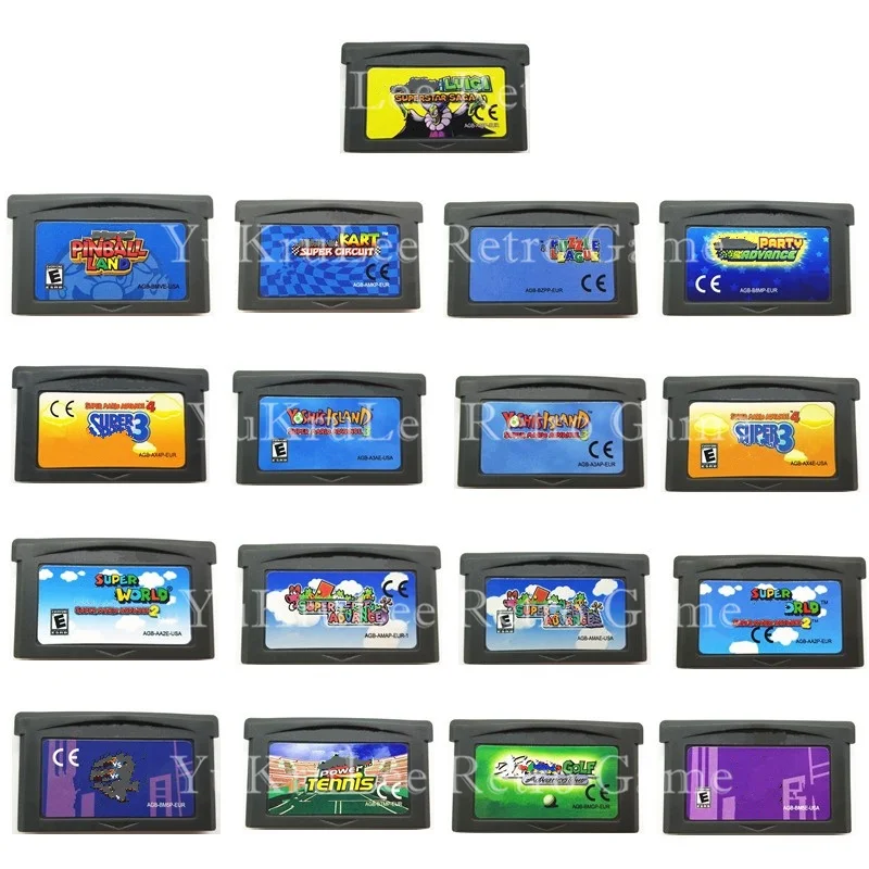 

Video Game Cartridge Card Supe Mari Series for 32 Bit Game Console US/EU General Version
