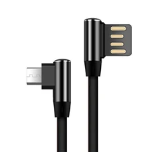 L-образный Micro USB кабель для передачи данных Быстрая зарядка стабильный кабель передачи данных TPE тканевый Плетеный для Android