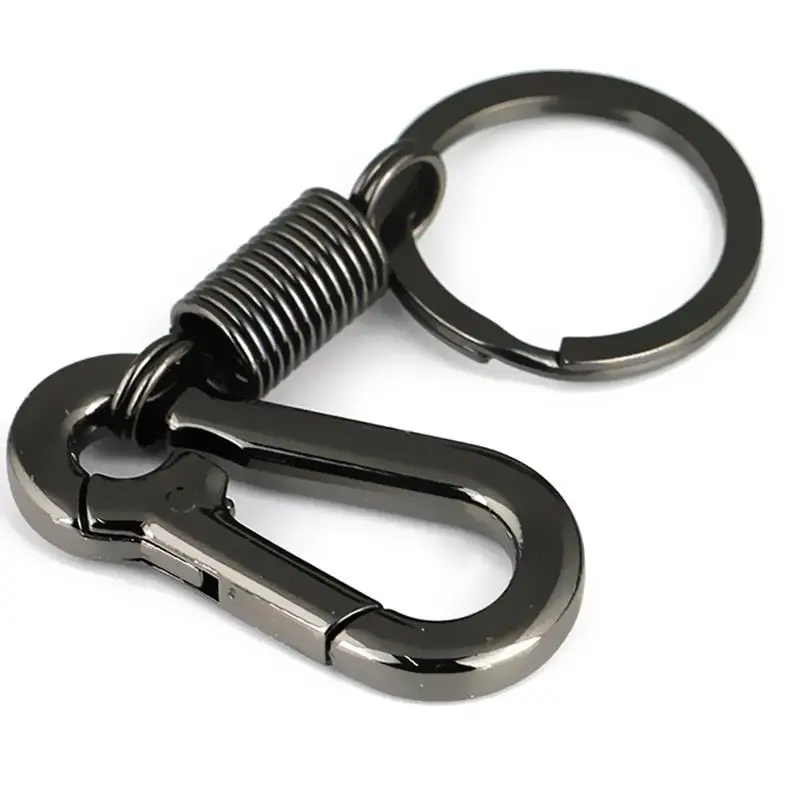 

AOZBZ Car Keychain Simple Strong Carabiner Shape Keychain Climbing Hook Key Chain Rings Stainless Steel Man Gift Auto Interior