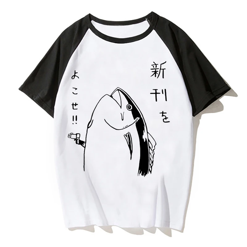 

fish clothes Anime Men T-shirt Funny T Shirts Clothing Tee Shirt White O-neck Printed Tshirt Short Sleeve White Top MR2415