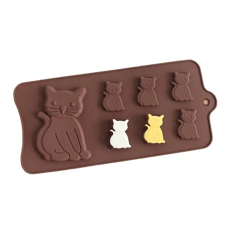 

7 Cavity Cute Cat Silicone Mold Cake Baking Tools DIY Ice Tray Chocolate Mould Pastry Bread Tools Cake Decoration