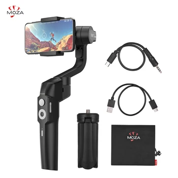 

MOZA Mini-S Foldable Handheld 3-Axis Smartphone Gimbal Stabilizer Object Tracking Follow Focus Zoom Time-lapse with 1/4" Screw
