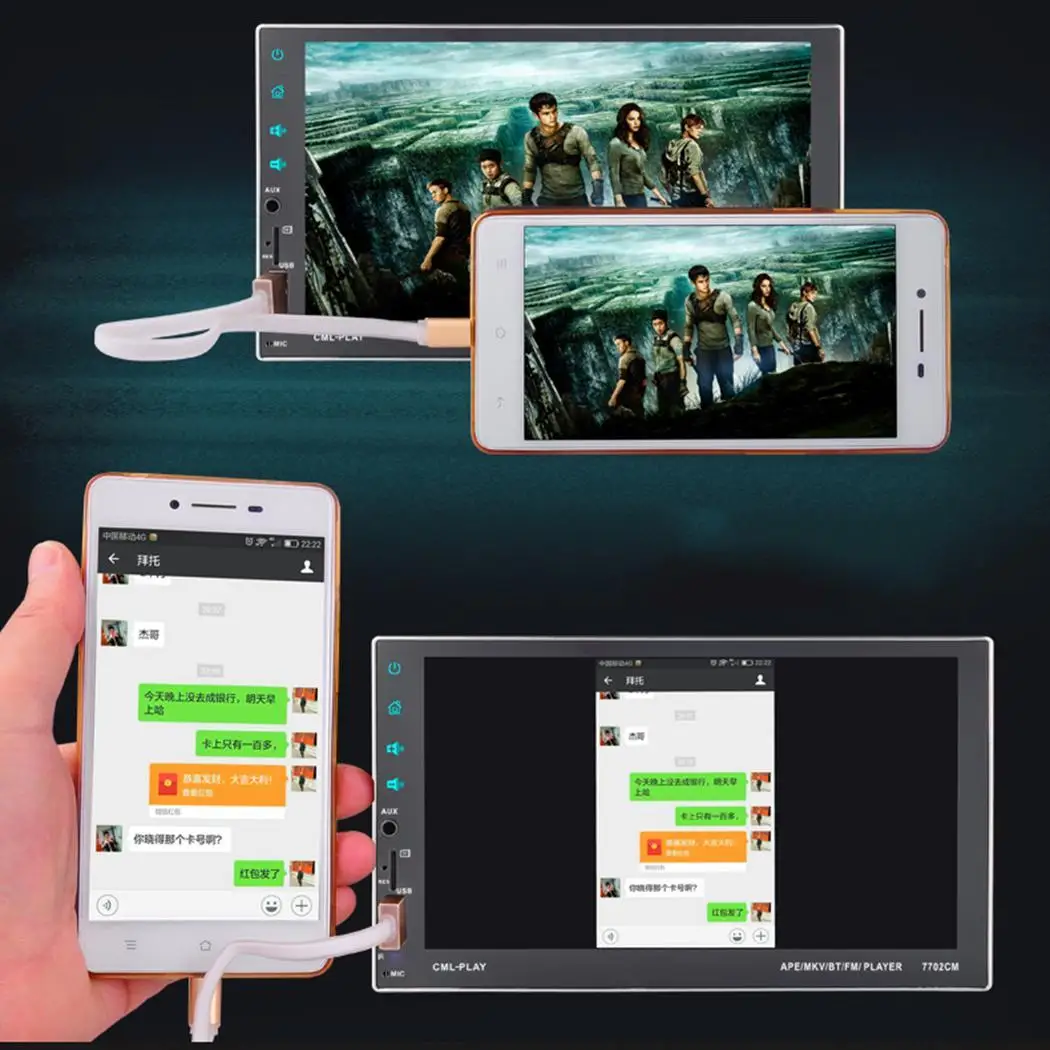 2 din автомобильное радио 7 &quotHD сенсорный экран DVD Bluetooth Автомобильный mp5 плеер Авто