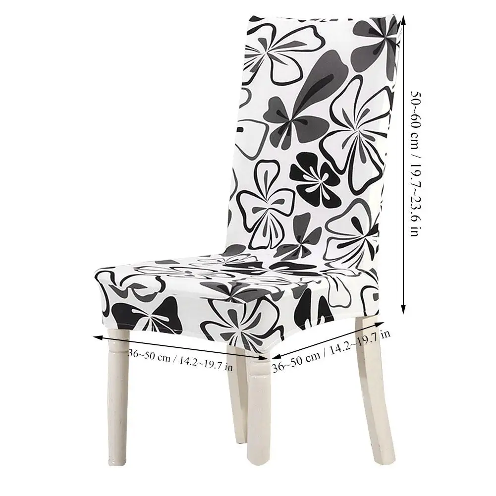 

Chair Covers Polyester Print Elastic Chair Cover Removable Protective Covers for Home Wedding Hotel 2019