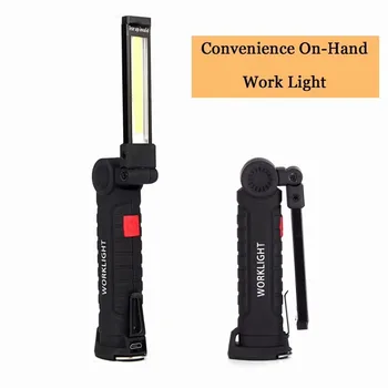 

Newest 5 Mode 180 Rotating Foldable COB Table Light Rechargeable Flashlight Portable Camping/Fishing Lamp Include Battery